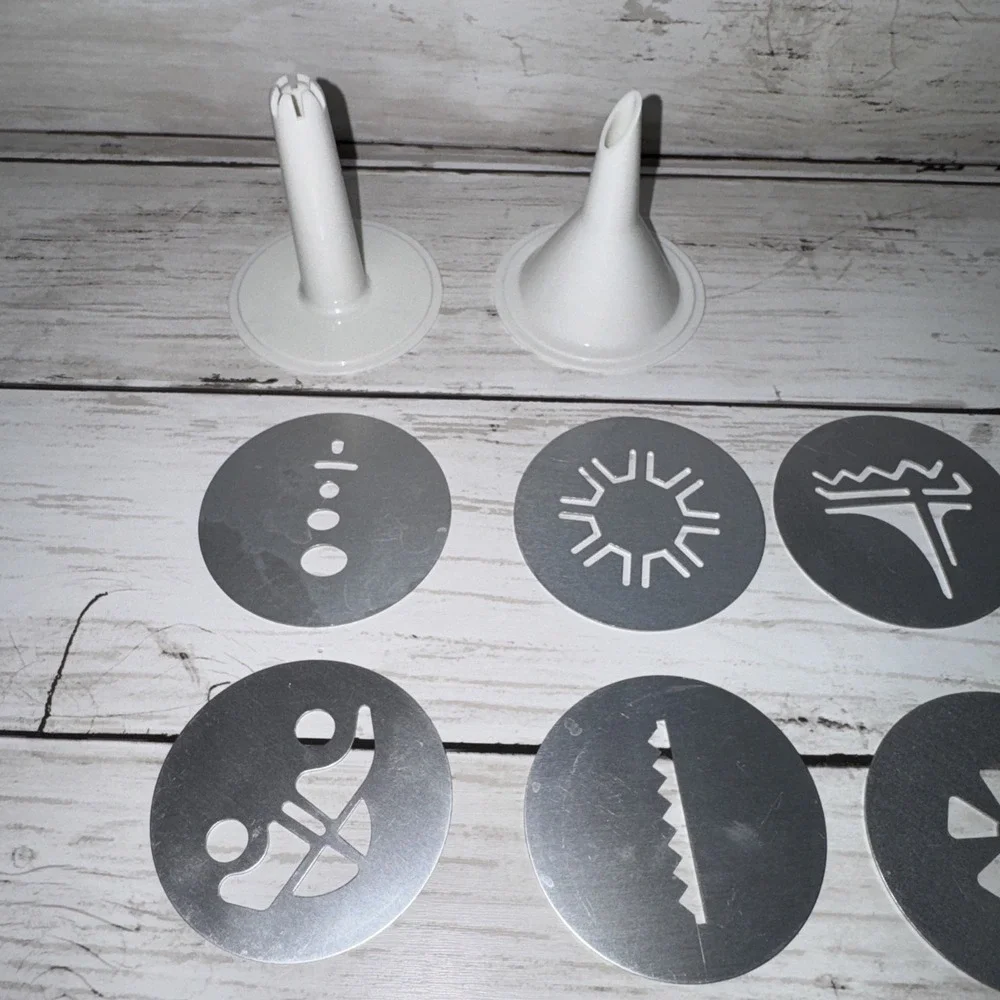 Hamilton Beach Super Shooter 9 Cookie Discs 2 Decorating Tips Replacements 80000